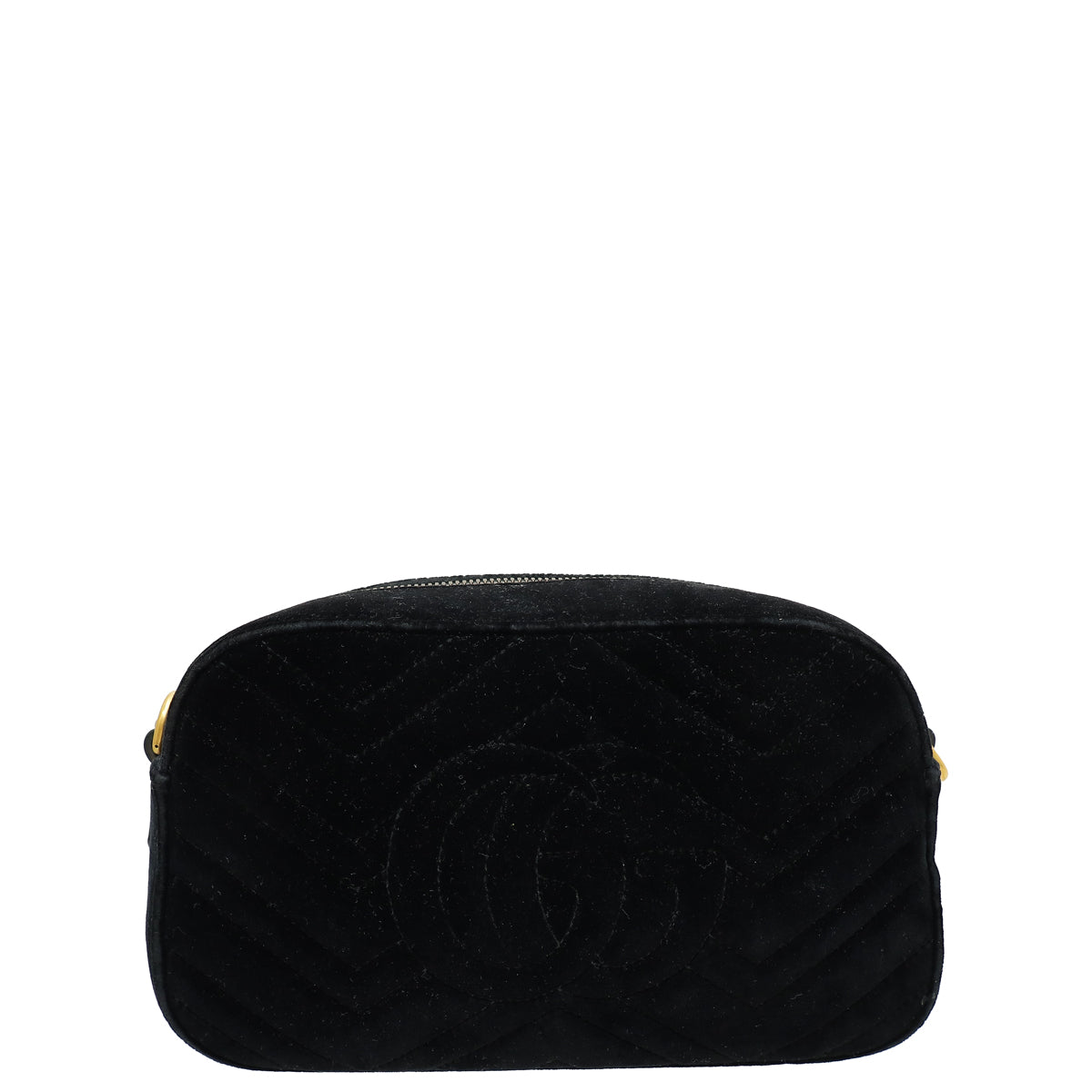 Gucci Black Velvet GG Marmont Crystal Star Small Bag-Gucci-THE CLOSET