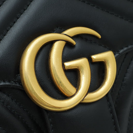 Gucci Black GG Marmont Mini Shoulder Bag