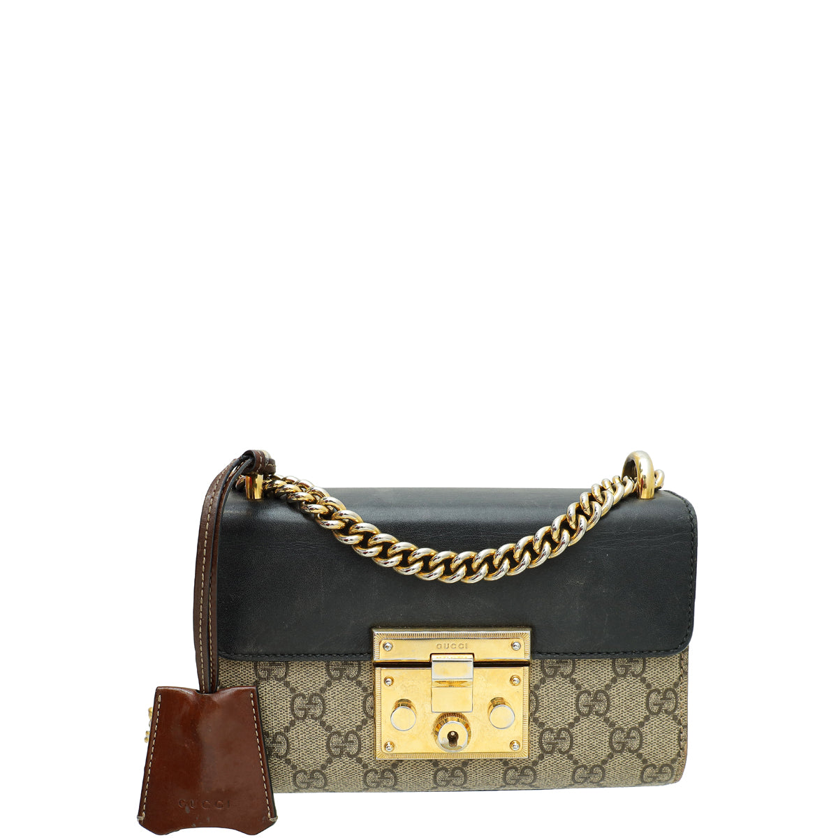 Gucci Tricolor GG Supreme Padlock Small Bag