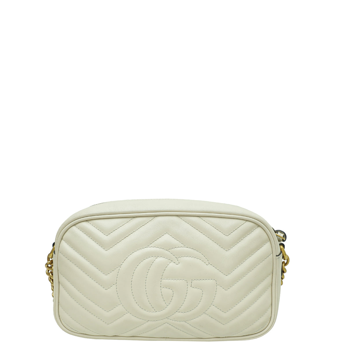 Gucci Cream GG Marmont Camera Small Shoulder Bag-Gucci-THE CLOSET