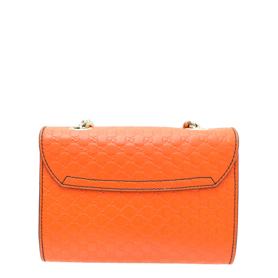 Gucci Orange GG Microguccissima Emily Mini Chain Bag