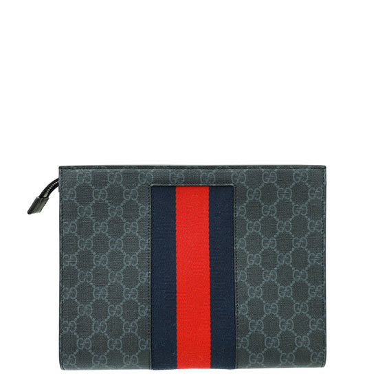 Gucci Bicolor GG Supreme Signature Web Pouch