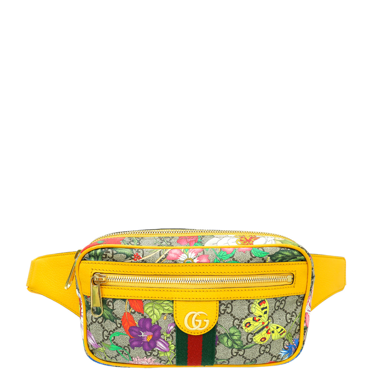 Gucci Multicolor GG Supreme Flora Medium Ophidia Belt Bag-Gucci-THE CLOSET