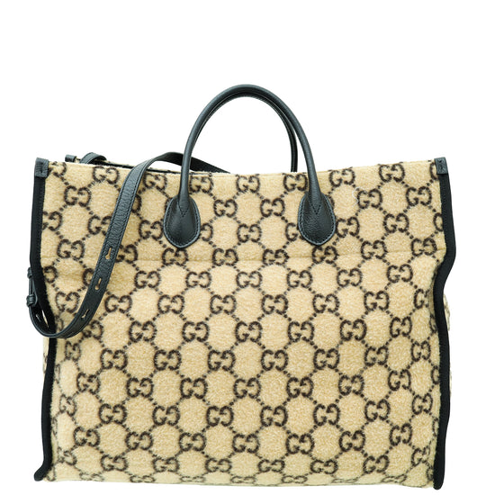 Gucci Bicolor GG Monogram Covered Wool Tote Bag – THE CLOSET
