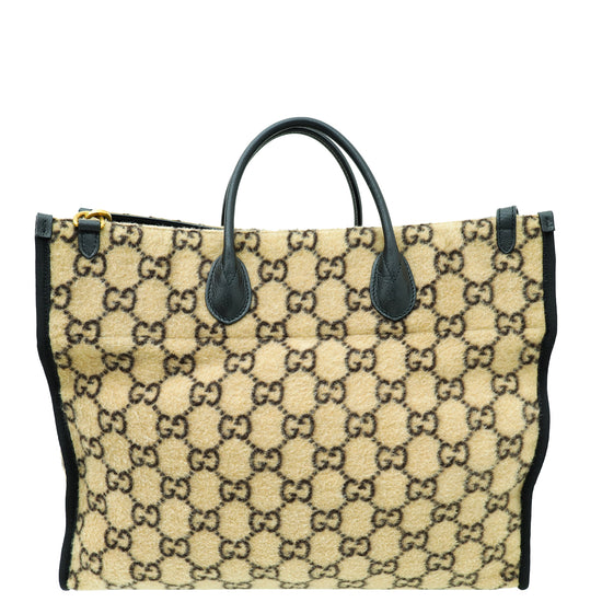 Gucci Bicolor GG Monogram Covered Wool Tote Bag – THE CLOSET