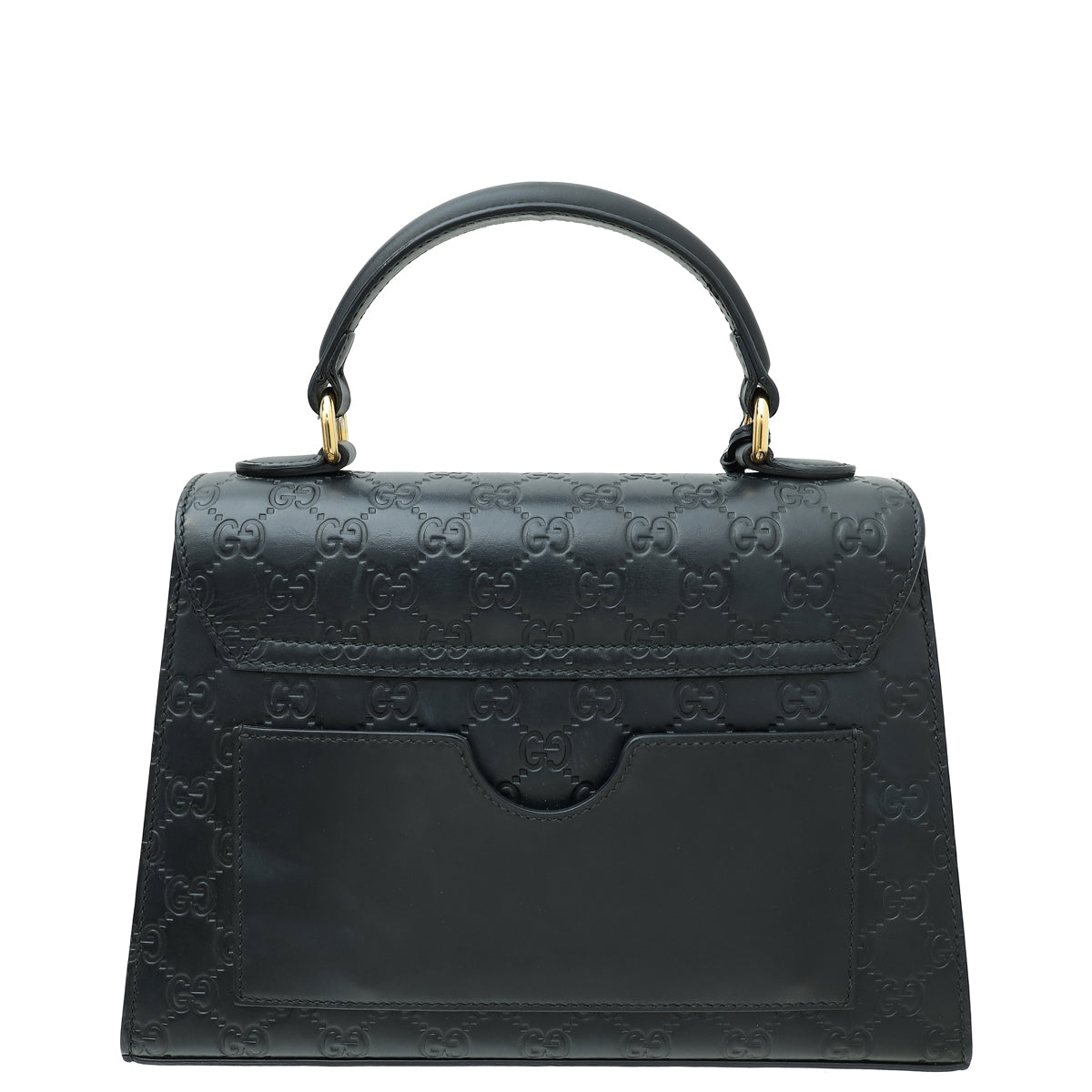 Gucci Black GG Guccissima Padlock Top Handle Small Bag-Gucci-THE CLOSET
