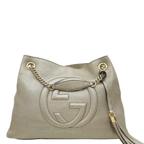 Gucci Champaign Soho Tassel Medium Tote Bag