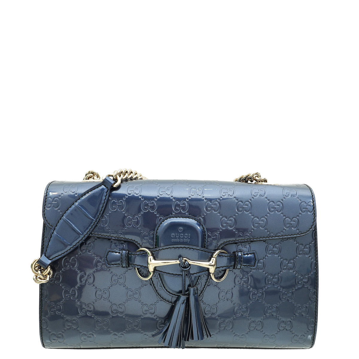 Gucci Blue Violet GG Shine Emily Medium Bag