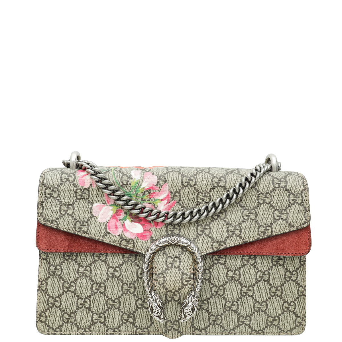 Gucci Bicolor GG Supreme Blooms Print Dionysus Small Bag