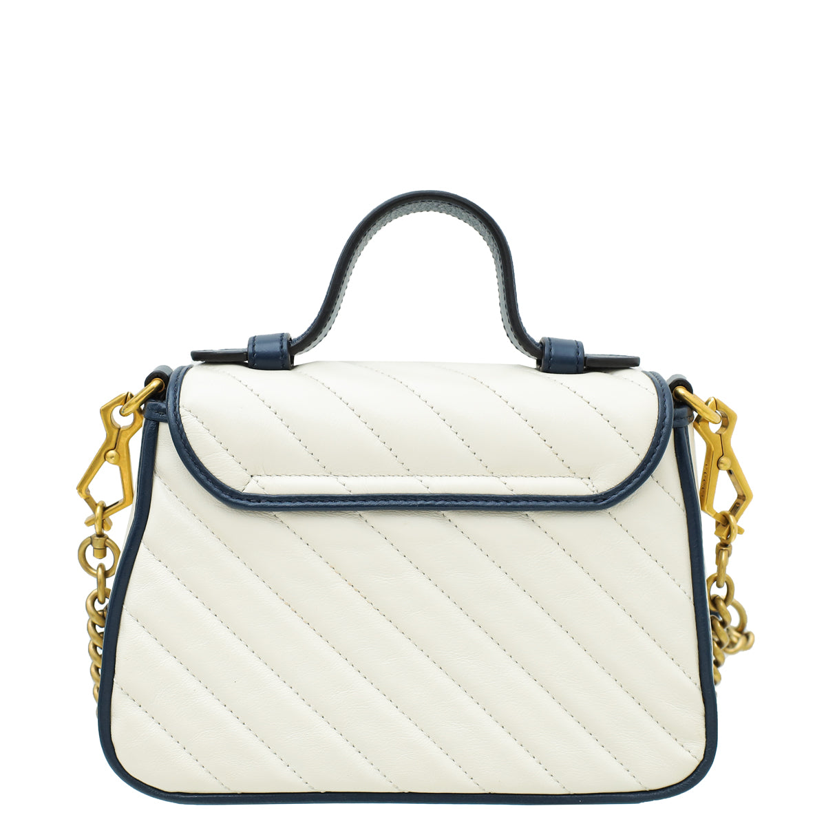 Gucci Bicolor Torchon GG Marmont Top Handle Mini Bag-Gucci-THE CLOSET
