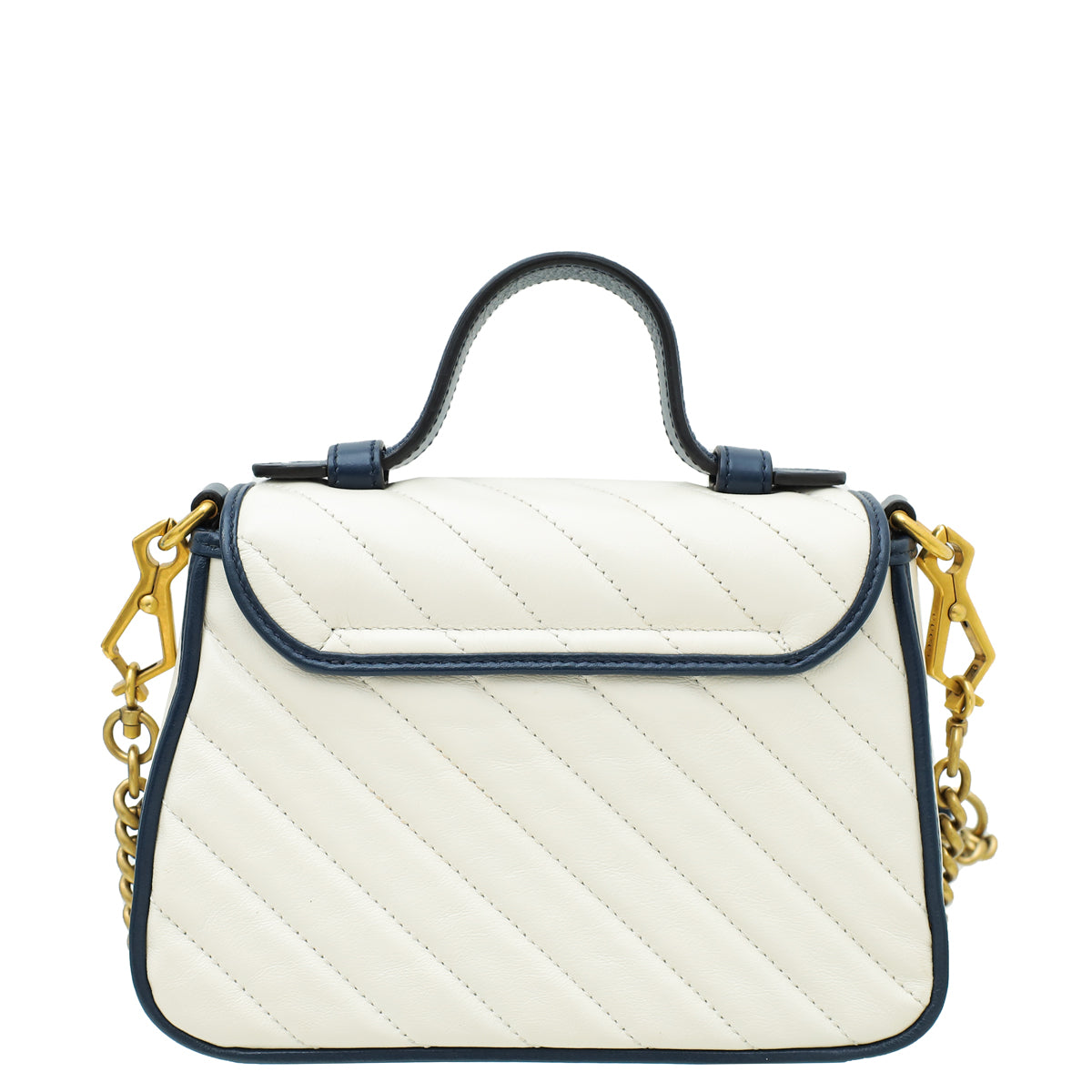 Gucci Bicolor Torchon GG Marmont Top Handle Mini Bag