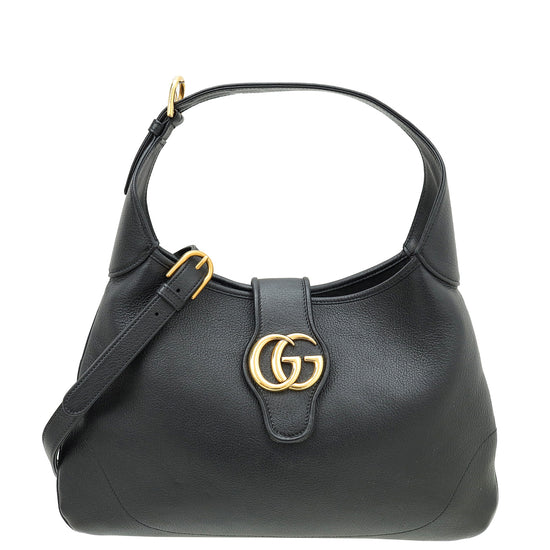 Gucci Black Aphrodite Medium Shoulder Bag