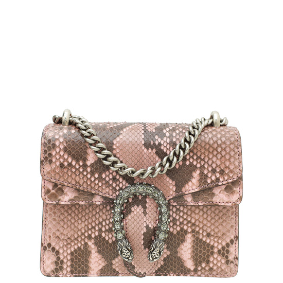 Gucci Bicolor Snakeskin Crystal Dionysus Mini Bag