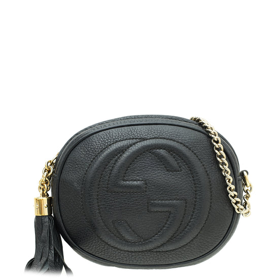 Gucci Black Soho Tassel Chain Mini Bag