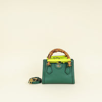 Gucci Dark Green Diana Tote Mini Bag