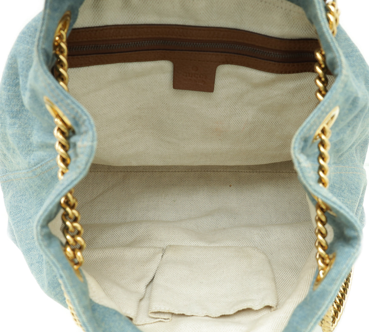 Gucci Blue Denim Soho Medium Shoulder Bag