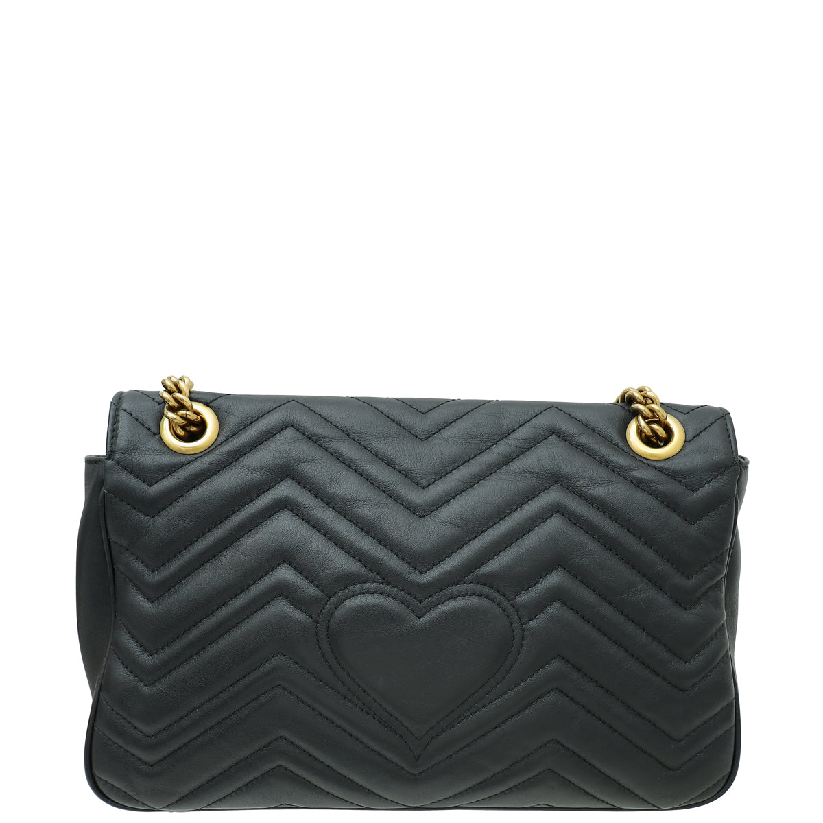 Gucci Black GG Marmont Medium Shoulder Bag-Gucci-THE CLOSET