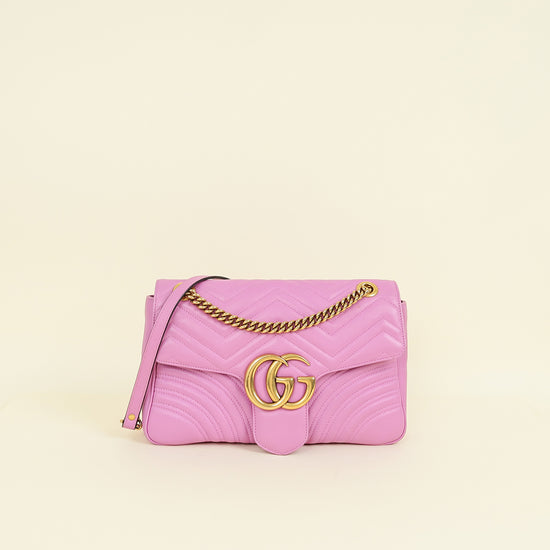 Gucci Purple GG Marmont Matelasse Large Shoulder Bag