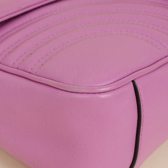 Gucci Purple GG Marmont Matelasse Large Shoulder Bag