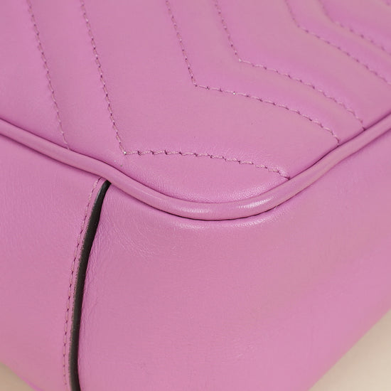 Gucci Purple GG Marmont Matelasse Large Shoulder Bag