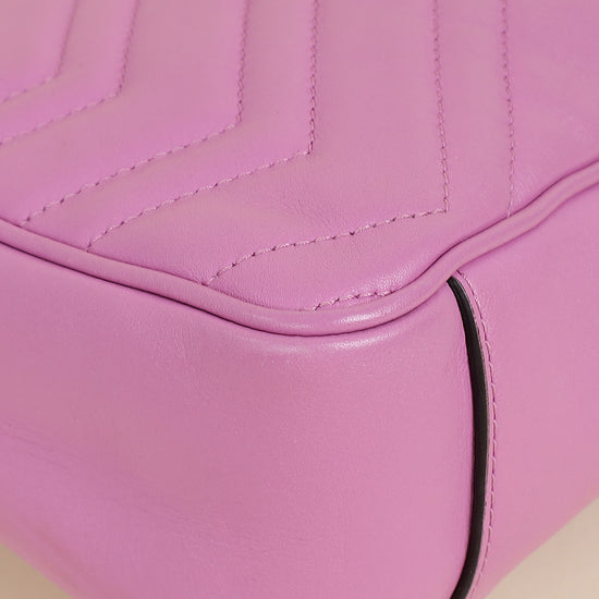 Gucci Purple GG Marmont Matelasse Large Shoulder Bag