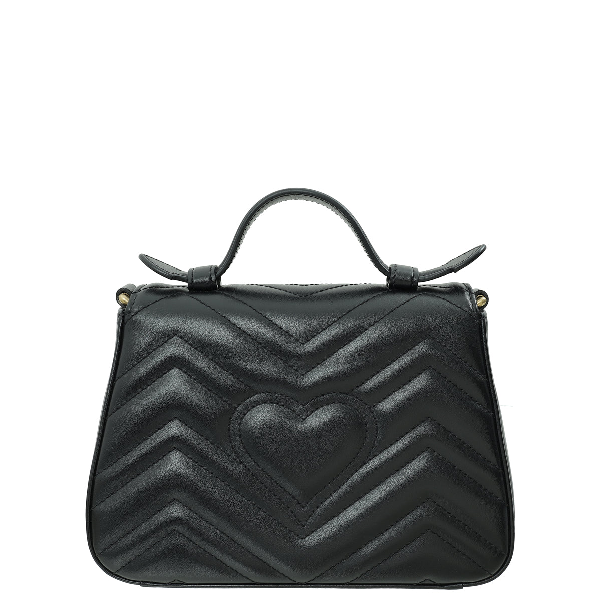 Gucci Black GG Marmont Top Handle Mini Bag-Gucci-THE CLOSET