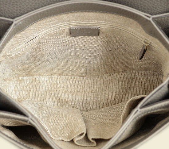 Gucci Gray Interlocking G Top Handle Bag