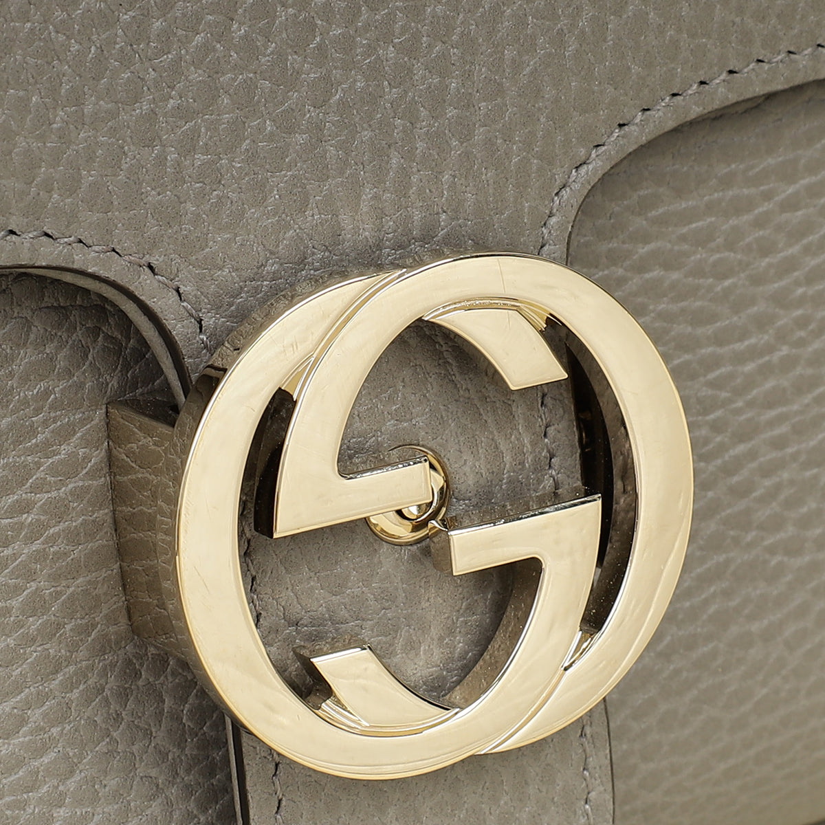 Gucci Gray Interlocking G Top Handle Bag
