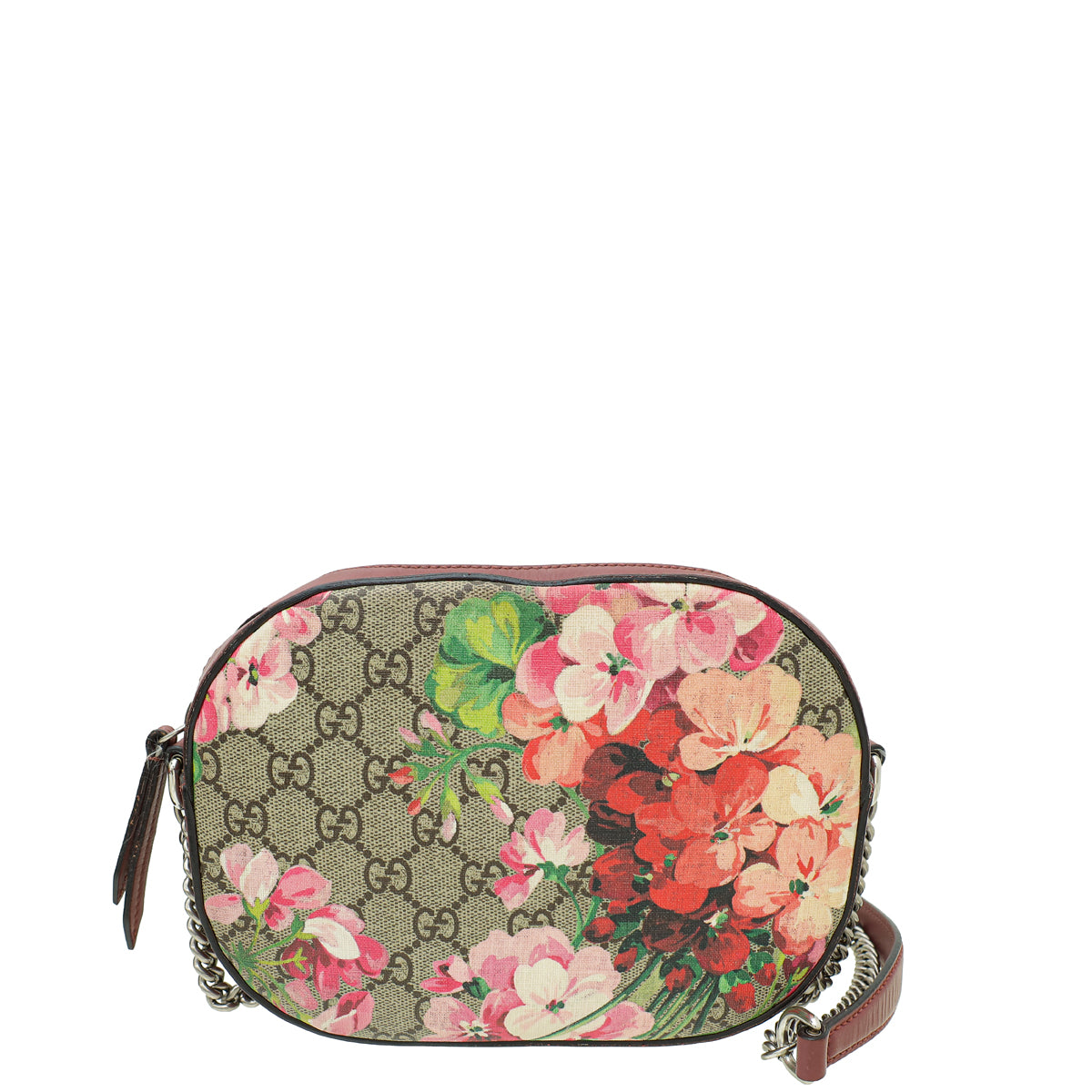 Gucci Bicolor GG Supreme Blooms Print Mini Chain Shoulder Bag-Gucci-THE CLOSET