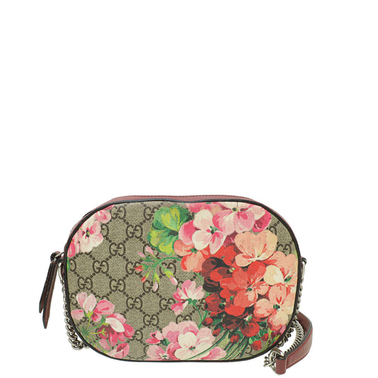 Gucci Bicolor GG Supreme Blooms Print Mini Chain Shoulder Bag