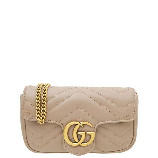 Gucci Dust Pink GG Marmont Super Mini Bag