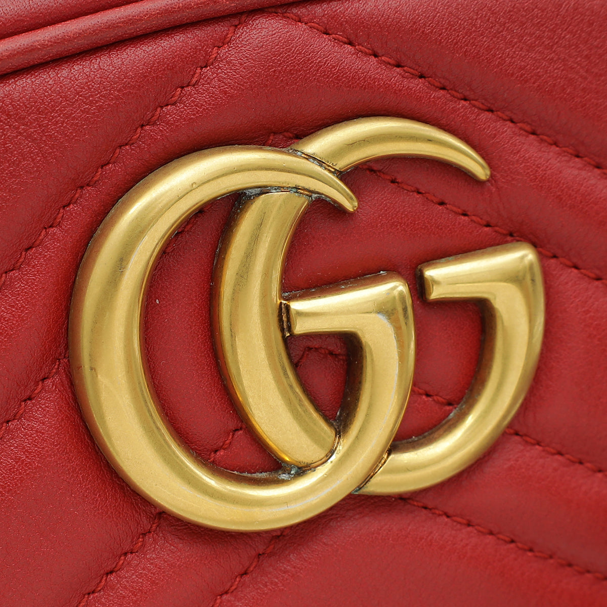 Gucci Red GG Marmont Small Belt Bag