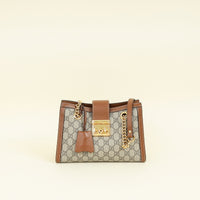 Gucci Bicolor GG Supreme Padlock Small Tote Bag