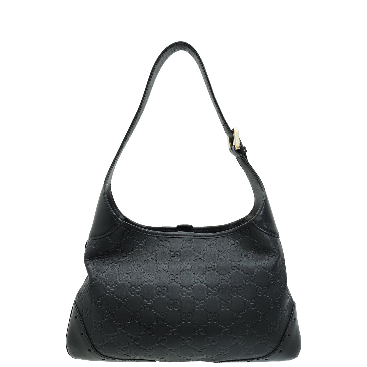 Gucci Black GG Guccissima Punch Hobo Bag