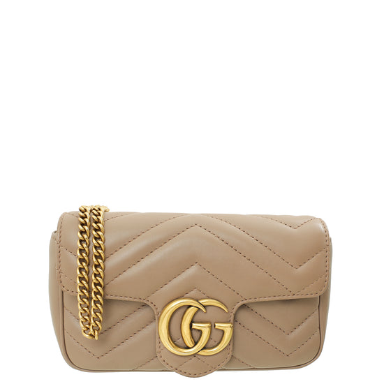 Gucci Dusty Pink GG Marmont Super Mini Bag