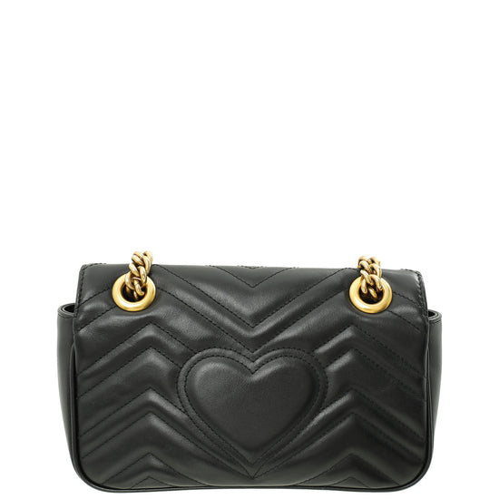 Gucci Black GG Marmont Mini Shoulder Bag