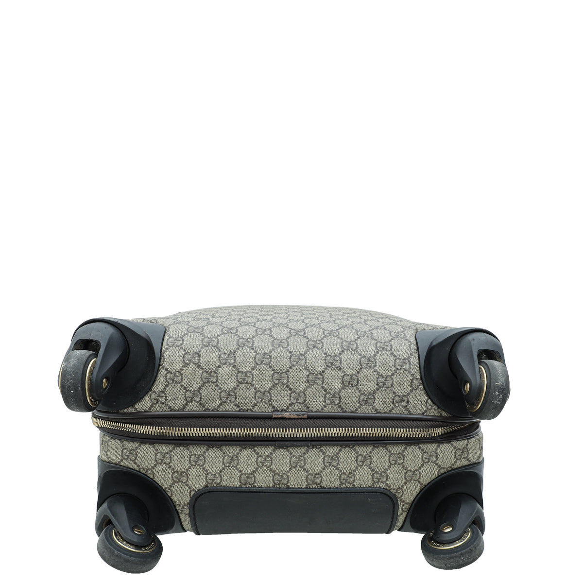 Gucci Bicolor GG Supreme Selleria 4-Wheeled Carry On Suitcase