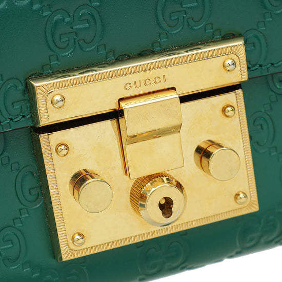 Gucci Green GG Guccissima Small Shoulder Bag