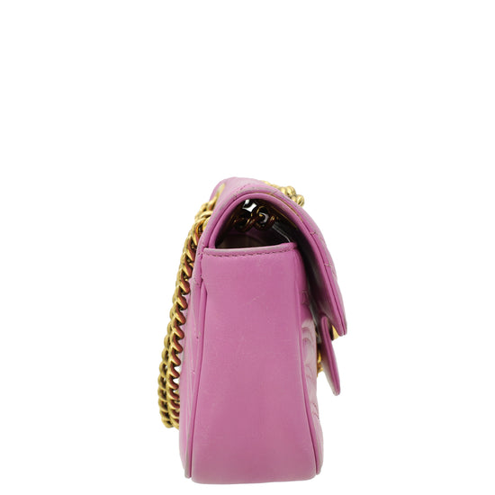 Gucci Pink GG Marmont Mini Shoulder Bag