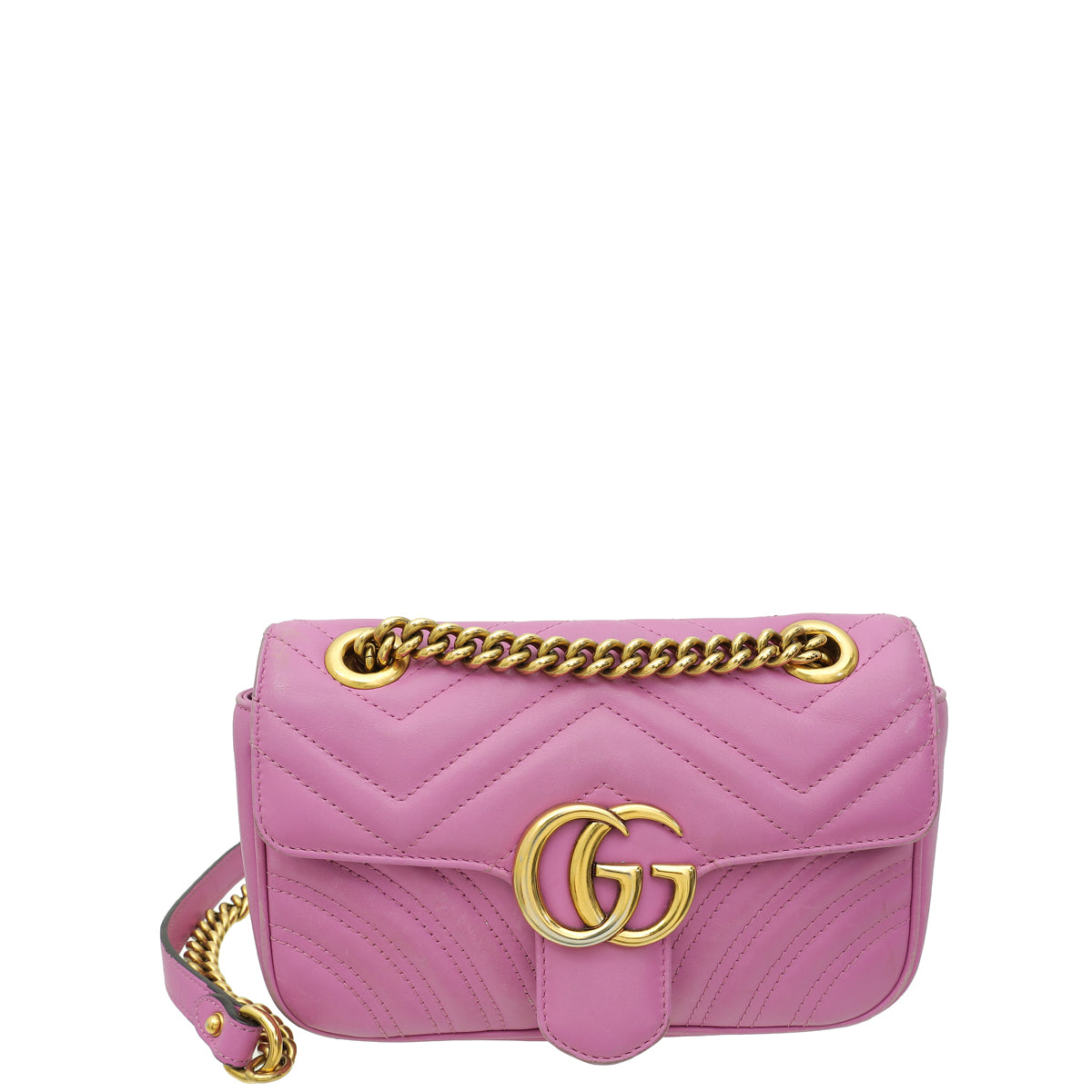 Gucci Pink GG Marmont Mini Shoulder Bag