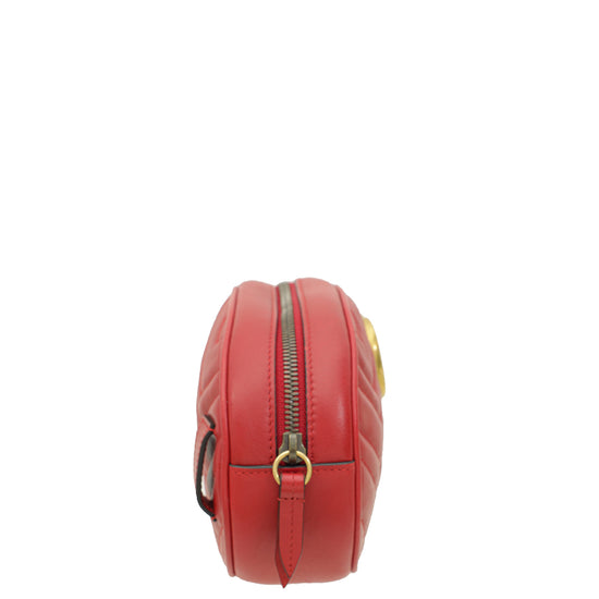 Gucci Red GG Marmont Small Belt Bag