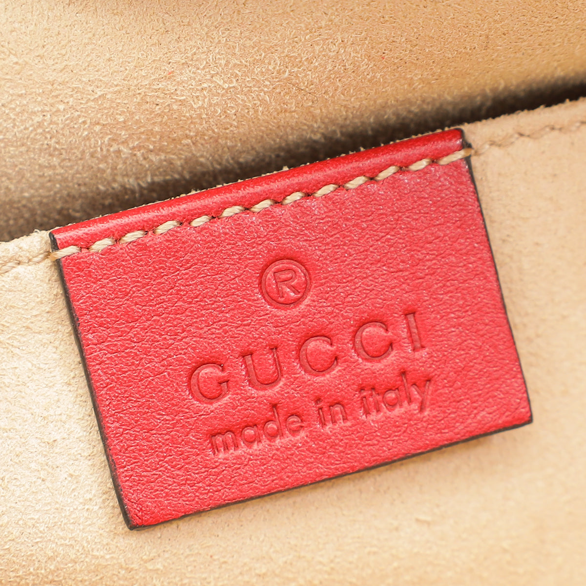 Gucci Red GG Marmont Small Belt Bag