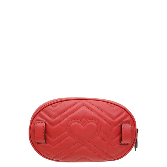 Gucci Red GG Marmont Small Belt Bag