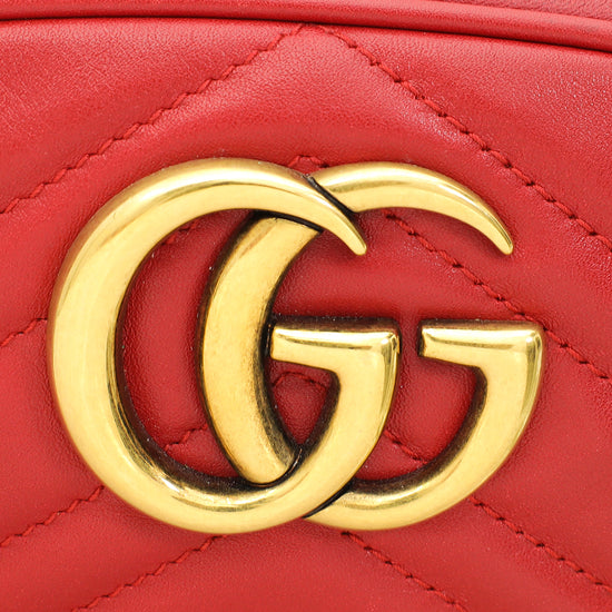 Gucci Red GG Marmont Small Belt Bag