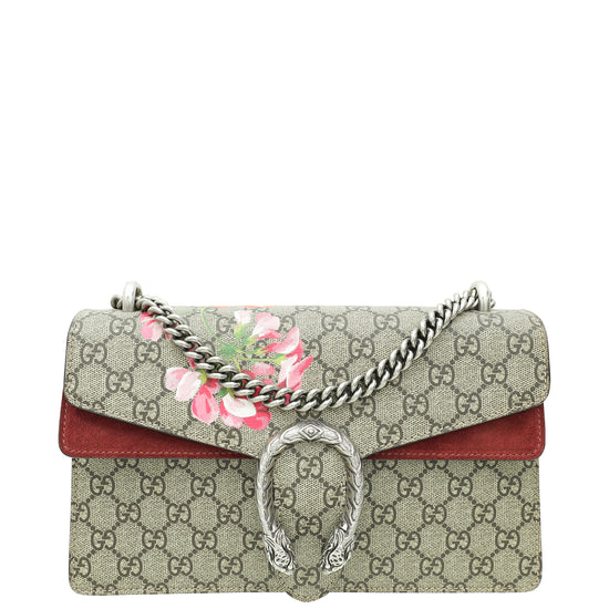 Gucci Bicolor GG Supreme Blooms Print Dionysus Small Bag