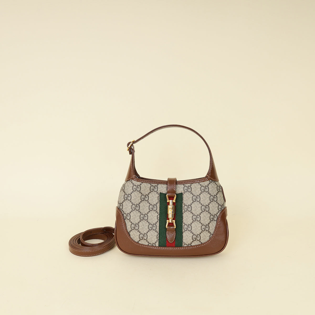Gucci Ebony GG Supreme Jackie 1961 Mini Bag-Gucci-THE CLOSET