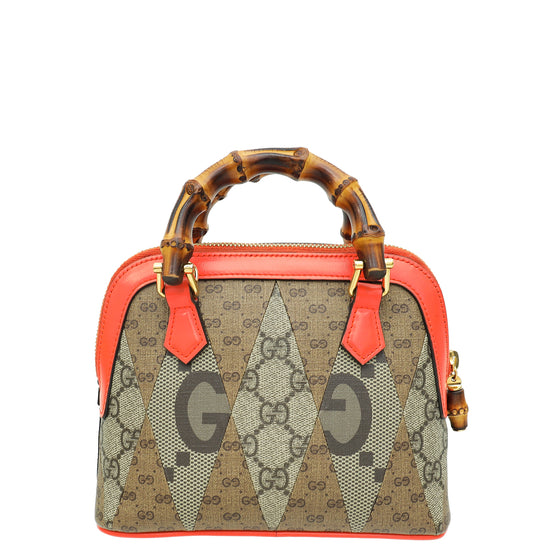 Gucci Bicolor Diana Bamboo Patchwork Mini Bag