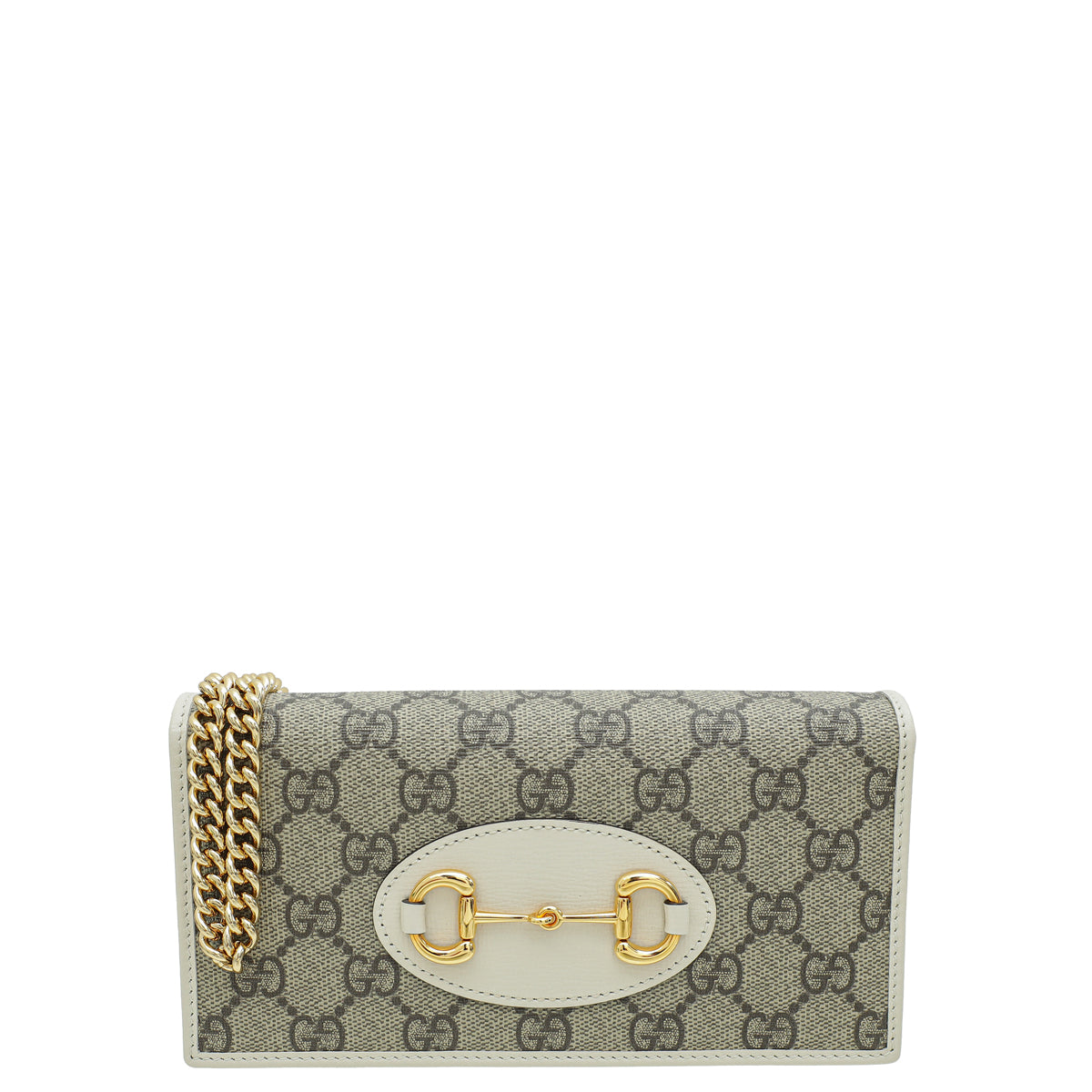 Gucci Bicolor GG Supreme Horsebit 1955 Wallet With Chain-Gucci-THE CLOSET