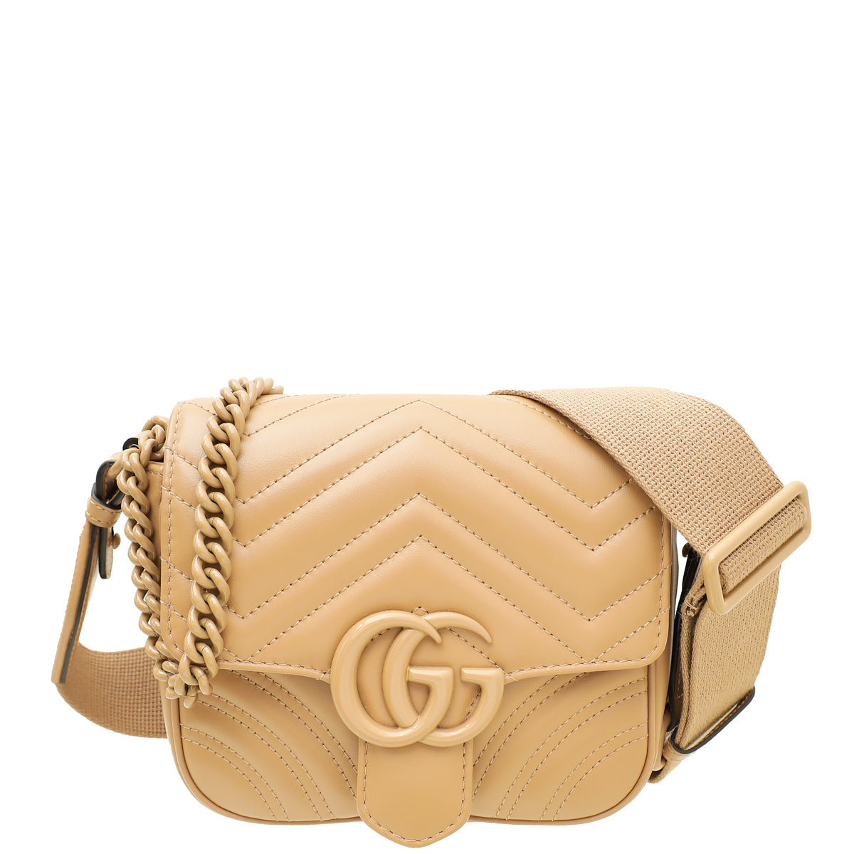 Gucci Nude GG Marmont Mini Shoulder Bag