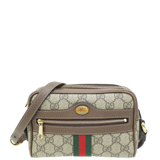 Gucci Bicolor GG Supreme Web Ophidia Mini Bag